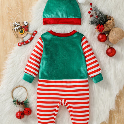 2PCS Christmas Baby Jumpsuit & Hat