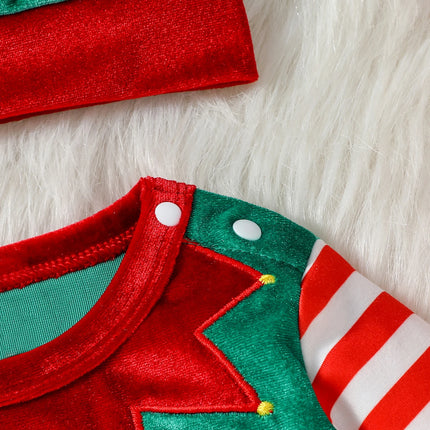 2PCS Christmas Baby Jumpsuit & Hat