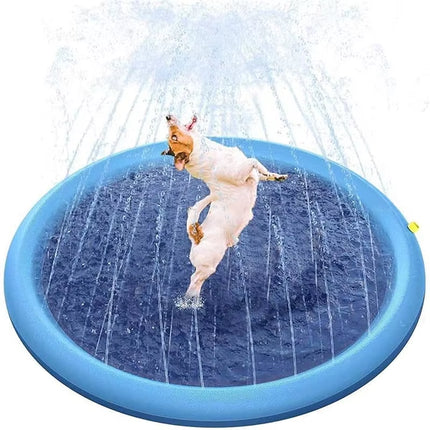 170Cm Summer Pet Swimming Pool Dog Splash Sprinkler Pad Inflatable Mat Cooling Dogs Outdoor Play Water Mat Toys for Pet Children