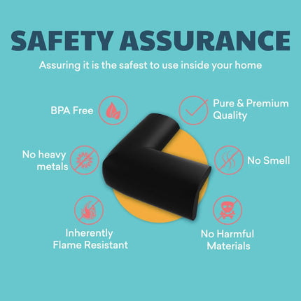 4pcs Baby Safety Edge & Corner Guards – Soft NBR Foam Protectors