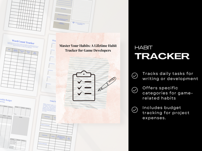 Game Dev Habit Tracker: Crafting Consistent Game Dev Routines with this planner
