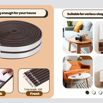 6.56 FT Baby Proofing Table Edge Protector