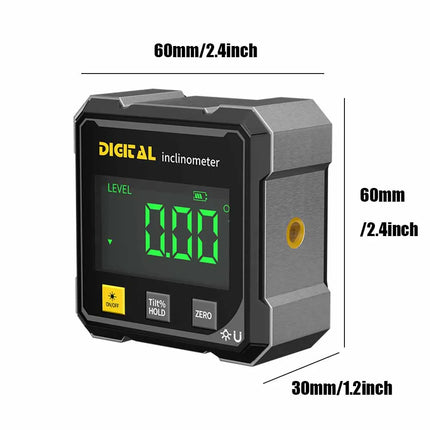 4-Side Magnetic Digital Angle Gauge with Laser Electronic Protractor Horizontometer Inclinometer Angle Ruler Slope Measuring