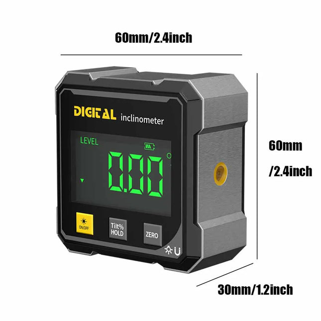 4-Side Magnetic Digital Angle Gauge with Laser Electronic Protractor Horizontometer Inclinometer Angle Ruler Slope Measuring