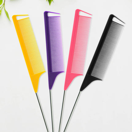 Pro Pointed Tail Hair Comb – Anti-Static Steel Needle Styling Comb
