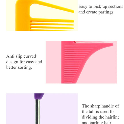 Pro Pointed Tail Hair Comb – Anti-Static Steel Needle Styling Comb