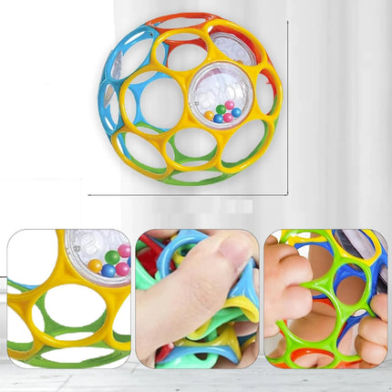 Soft Baby Grasping Rattle Ball – Sensory Teether Toy
