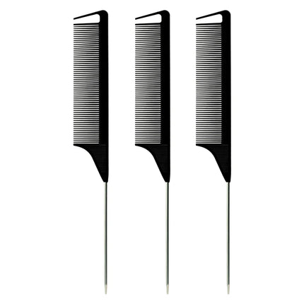 Pro Pointed Tail Hair Comb – Anti-Static Steel Needle Styling Comb