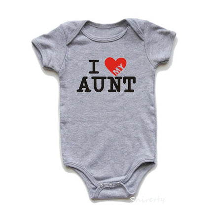 'I Love Uncle & Aunt' Cotton Baby Romper