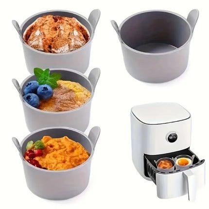 Silicone Air Fryer Egg Cups – Reusable Heat-Resistant Baking Molds (4-Pack)