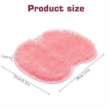 Shower Foot Scrubber & Back Washer Brush – Wall Mounted Exfoliating Shower Pad