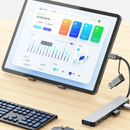 8-in-2 USB-C Hub Docking Station – USB 3.0, Audio & SD Reader