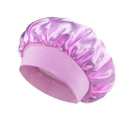 Silk Satin Hair Bonnet – Soft Sleep Cap with Wide Elastic Band