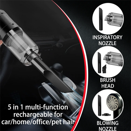 Portable Handheld Vacuum Cleaner – Cordless 5-in-1 Mini Car & Home Vacuum