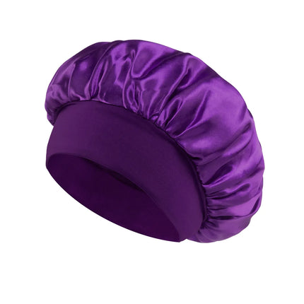 Silk Satin Hair Bonnet – Soft Sleep Cap with Wide Elastic Band