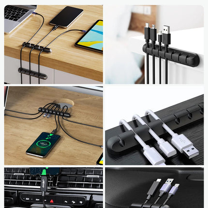 Adhesive Cable Holder Clips – Desk & Cord Management Organizer