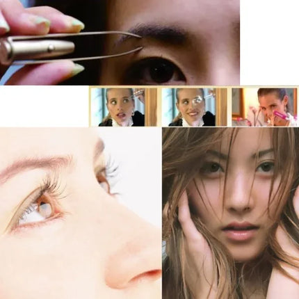LED Light Eyebrow Tweezers – Precision Stainless Steel Hair Remover