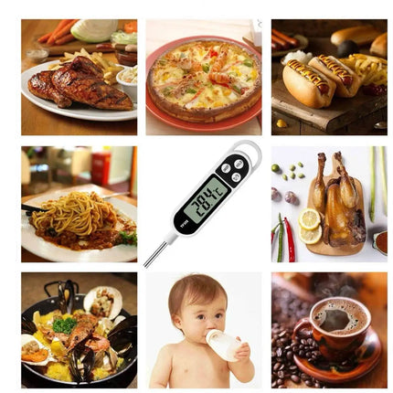 Digital Food Thermometer – Stainless Steel Probe Cooking Thermometer