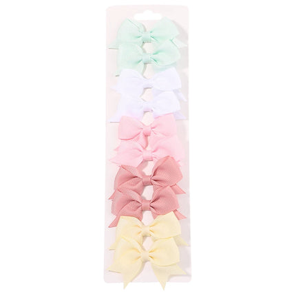Kids Bow Hair Clips – 10PCS Cute Solid Color Hairgrips for Girls