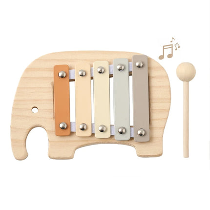 Kids Wooden Montessori Musical Instruments – Xylophone, Drum, Rattle & Bell Educational Toy for Babies & Toddlers