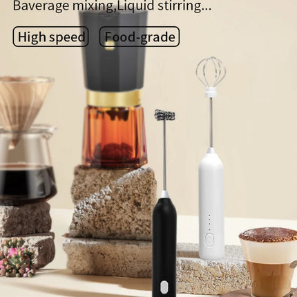 Milk Whisk • Egg Beater • USB Rechargeable • 3 Speeds