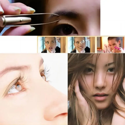 LED Light Eyebrow Tweezers – Precision Stainless Steel Hair Remover