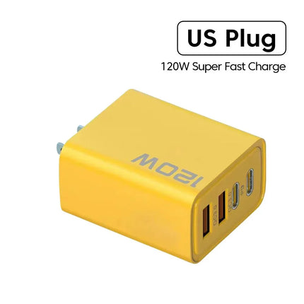 4-Port USB PD Fast Charger – Quick Charge 3.0, 120W Multi-Device Adapter