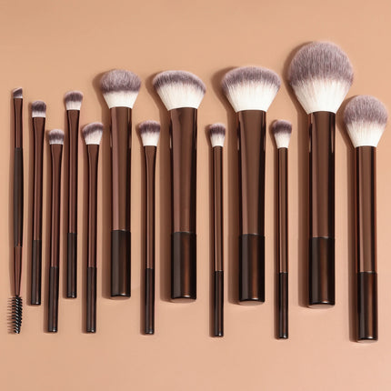13-Piece Makeup Brush Set – Foundation, Eyeshadow & Face Brushes