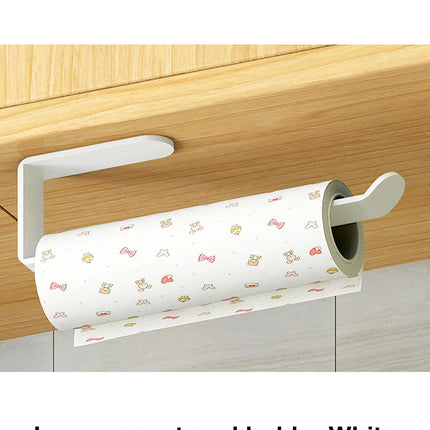 Adhesive Kitchen Paper Towel Holder – Wall & Cabinet Tissue Hanger