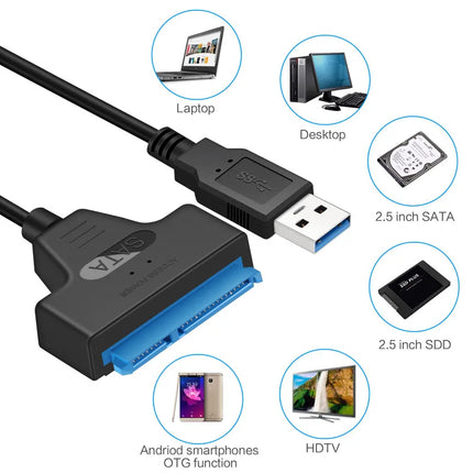 SATA to USB 3.0 Cable – 2.5” HDD & SSD Adapter Up to 6Gbps