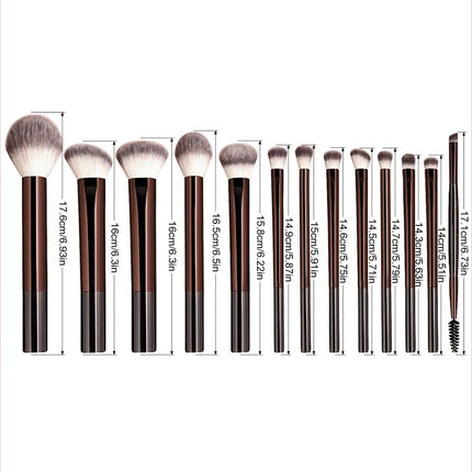 13-Piece Makeup Brush Set – Foundation, Eyeshadow & Face Brushes