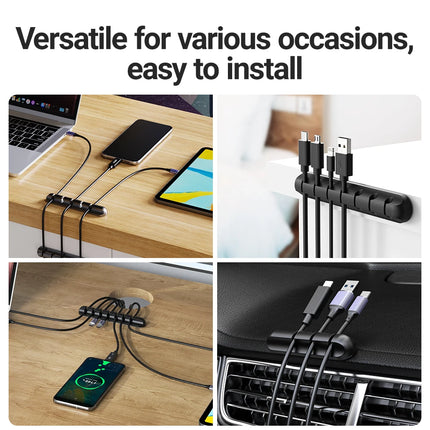 Adhesive Cable Holder Clips – Desk & Cord Management Organizer