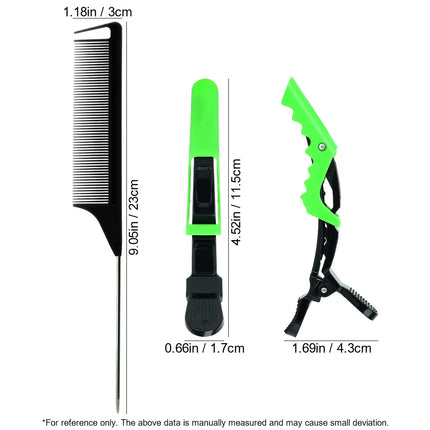 Pro Pointed Tail Hair Comb – Anti-Static Steel Needle Styling Comb