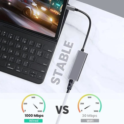 USB-C to Ethernet Adapter – Gigabit RJ45 USB 3.0 Network Card