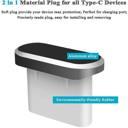 4Pcs USB C Dust Plug With Cleaning Brush Anti Dust USB-C Plug Cover Charging Port