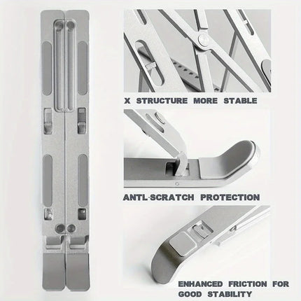 6-Level Height Adjustment • Foldable • Portable • 8–16 Inch Laptops