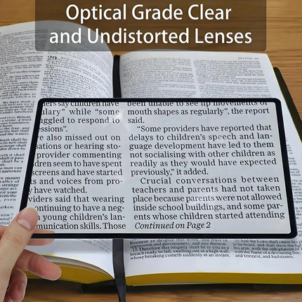 Full-Page Large Sheet Magnifier – Reading Aid Magnifying Lens