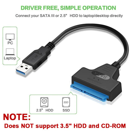 SATA to USB 3.0 Cable – 2.5” HDD & SSD Adapter Up to 6Gbps