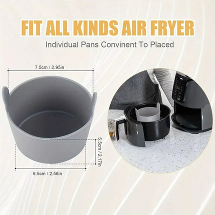 Silicone Air Fryer Egg Cups – Reusable Heat-Resistant Baking Molds (4-Pack)