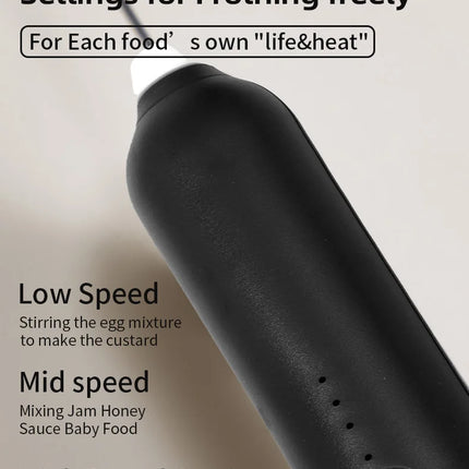 Milk Whisk • Egg Beater • USB Rechargeable • 3 Speeds