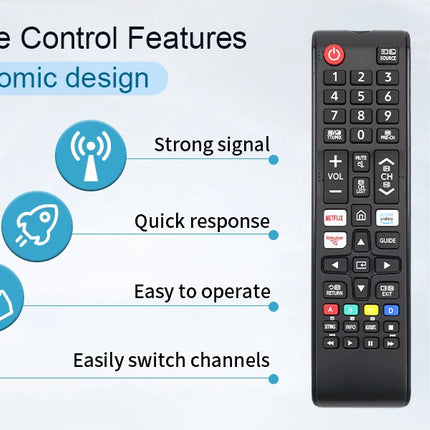 Universal Remote Control for Samsung Smart TV – Replacement IR Remote