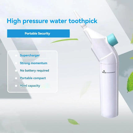 Manual High-Pressure Oral Irrigator – Portable Dental Water Flosser