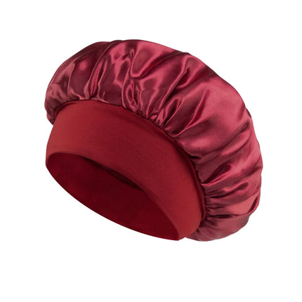Silk Satin Hair Bonnet – Soft Sleep Cap with Wide Elastic Band