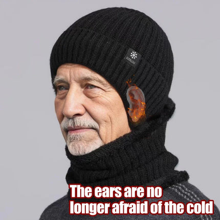 Winter Knitted Plush Hat with Ear Protection – Warm Casual Beanie
