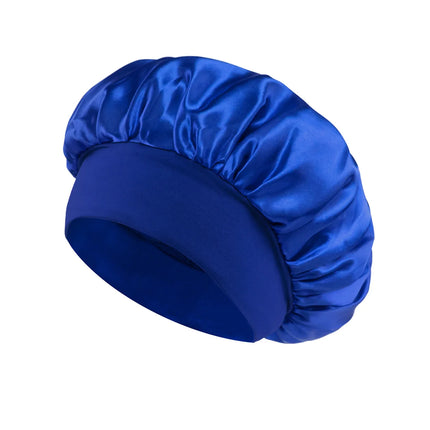 Silk Satin Hair Bonnet – Soft Sleep Cap with Wide Elastic Band