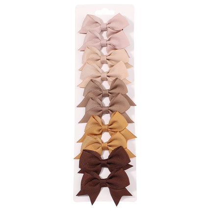 Kids Bow Hair Clips – 10PCS Cute Solid Color Hairgrips for Girls