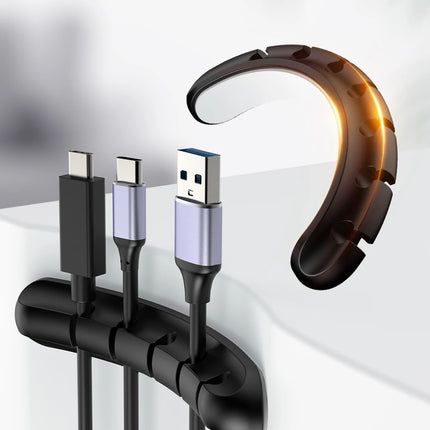 Adhesive Cable Holder Clips – Desk & Cord Management Organizer