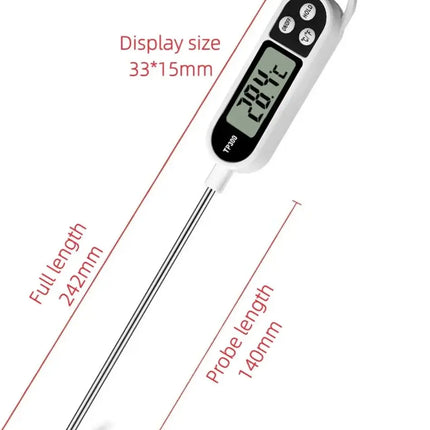 Digital Food Thermometer – Stainless Steel Probe Cooking Thermometer