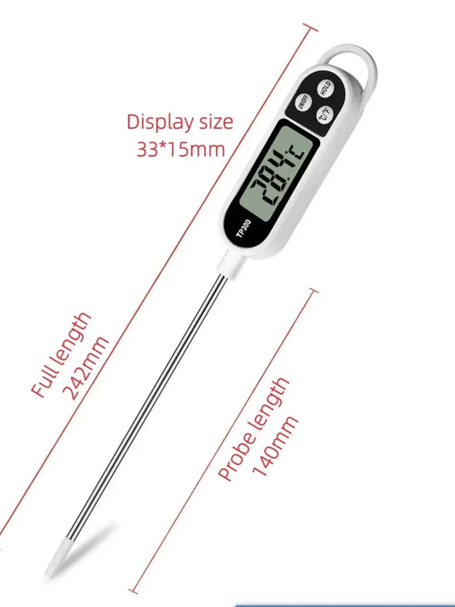 Digital Food Thermometer – Stainless Steel Probe Cooking Thermometer