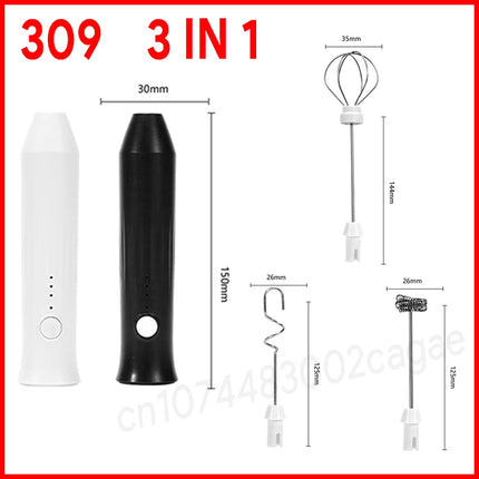 Milk Whisk • Egg Beater • USB Rechargeable • 3 Speeds